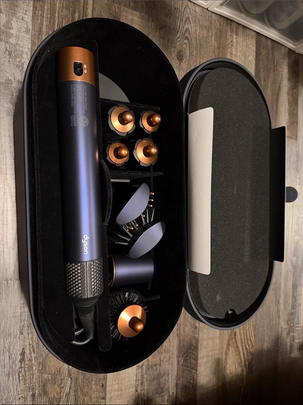 Dyson AirWrap with Case in Prussian Blue/Rich Copper